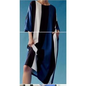 PETER SOM Colorblock Pattern Midi Length Dress Size PM #C